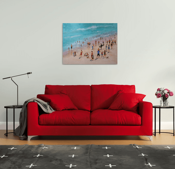 Summertime beach 40x28 in