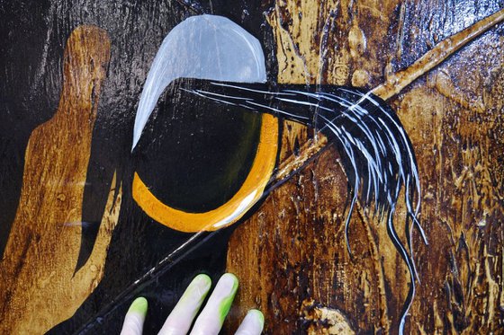 Khari (Like a King) 190cm x 100cm Huge Texture Zebra Urban Art
