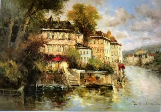 European Village by River