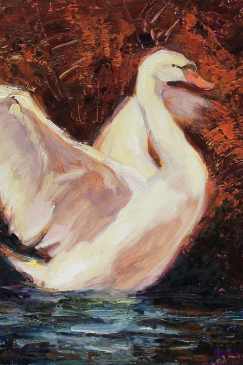 White bird by Alisa Onipchenko-Cherniakovska