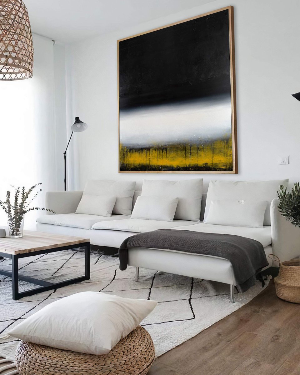 Organic Abstract Acrylic Painting By Nemanja Nikolic, 55 X 63", Sky Above Us, Original Artwork