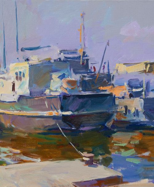 Quiet morning in the port by Aleksandr  Kryushyn