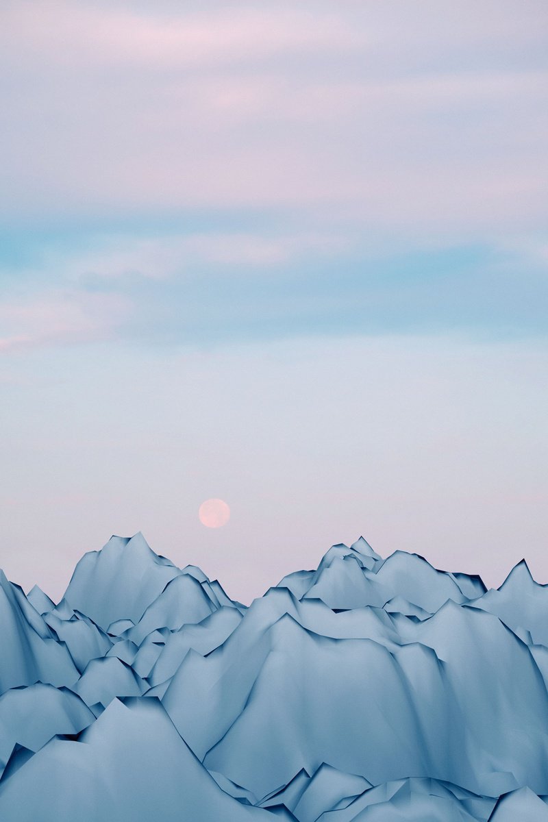 Surrealistic Landscape Photograph By Journey Gong, 29 X 43", Cold Moon, Original Artwork