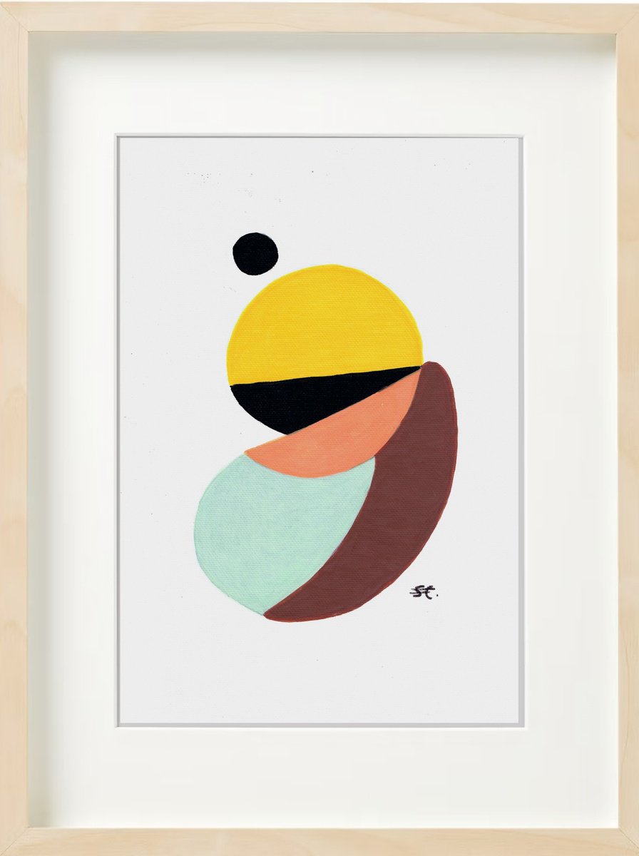 Abstract Acrylic Painting By Carla Sa Fernandes, 13 X 17, Ss60.S1, Original Artwork