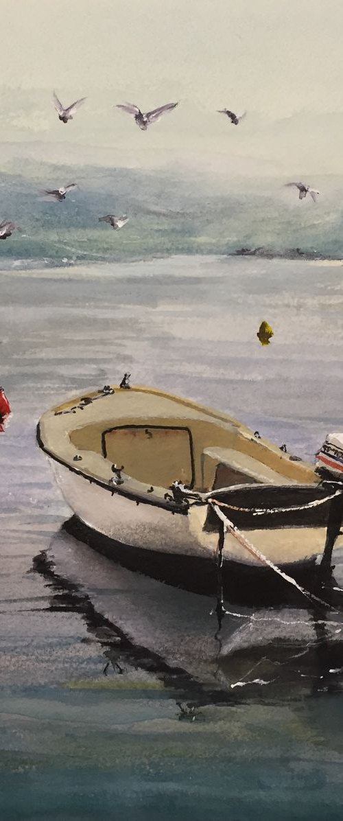 Boat and,... distance by Tihomir Cirkvencic