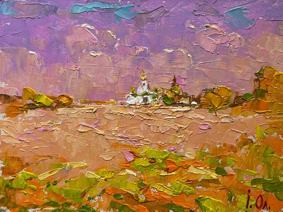 A church can be seen