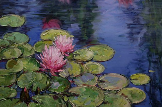 "Water lilies on the water"