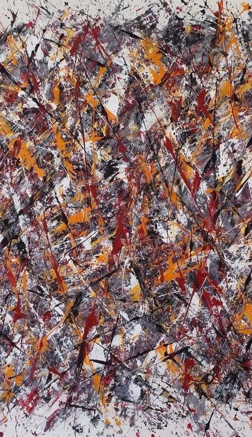 Abstract CONTEMPORARY ACRYLIC Painting on CANVAS  by M.Y. by Max Yaskin