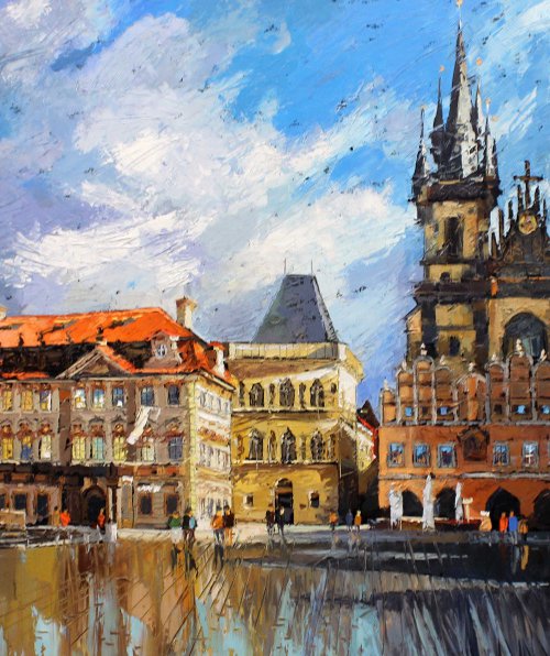 Old Town Square in Prague by Volodymyr Melnychuk