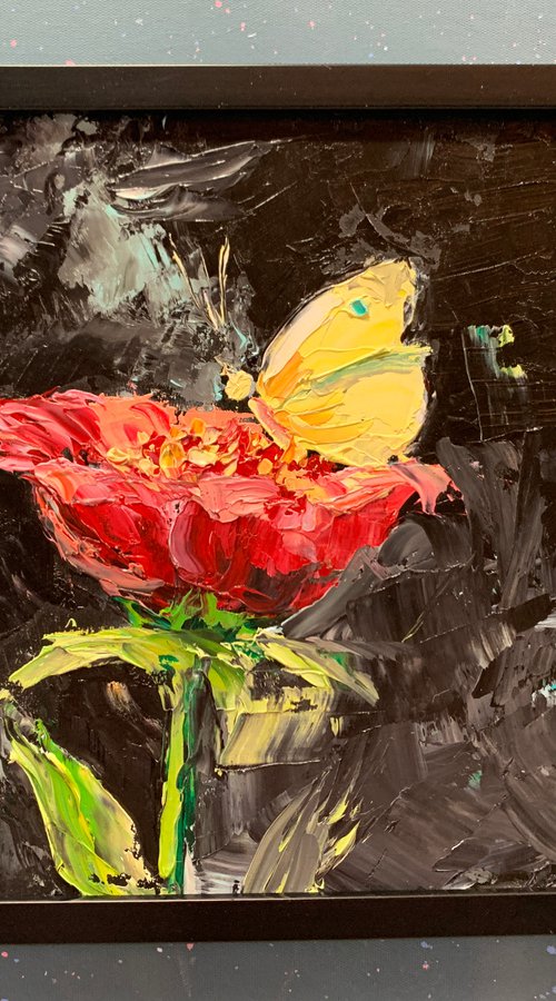 Flower and butterfly. by Vita Schagen