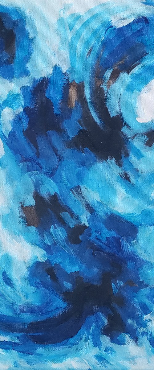 Believe in Your Spirit - Blue - Abstract by Katrina Case