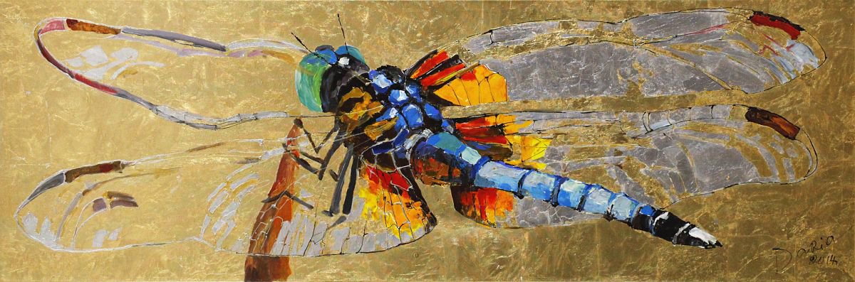 Golden Dragonfly by Daria Bagrintseva