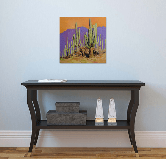 Saguaro. Desert Evening