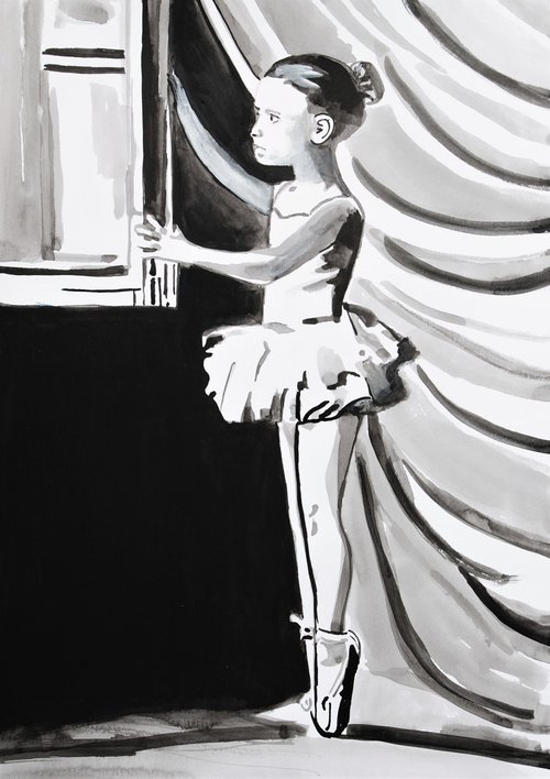 Little Ballerina #4 ID / 42 x 29.7 cm by Alexandra Djokic