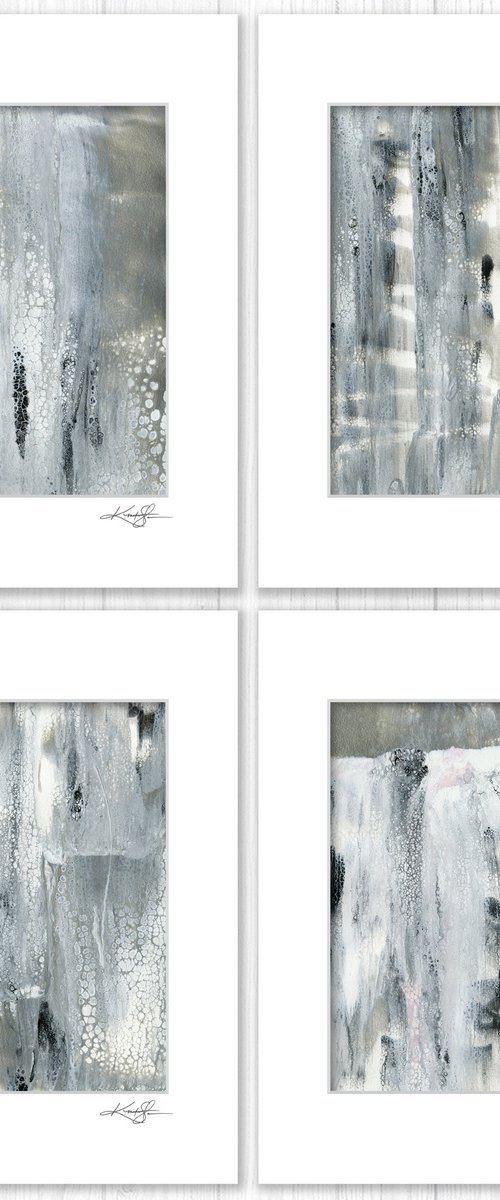 Song Of The Journey Collection 17 - 4 Abstract Paintings in mats by Kathy Morton Stanion by Kathy Morton Stanion