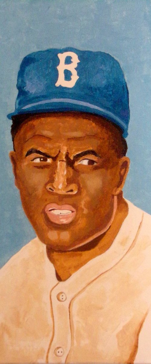 Jackie Robinson - baseball player by Andrew Sabori
