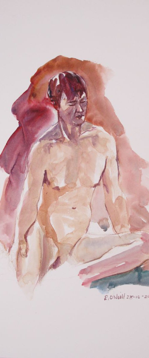 Seated male nude by Rory O’Neill