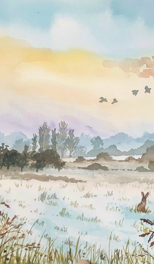 Misty Norfolk Morning by Lisa Mann