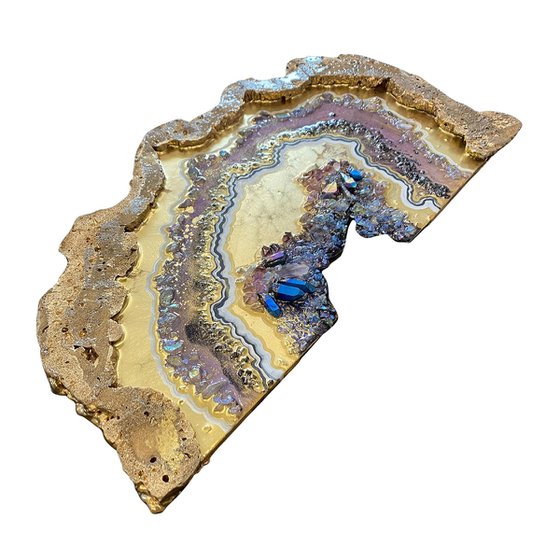 Gold Titanium Aura Crystal Artwork