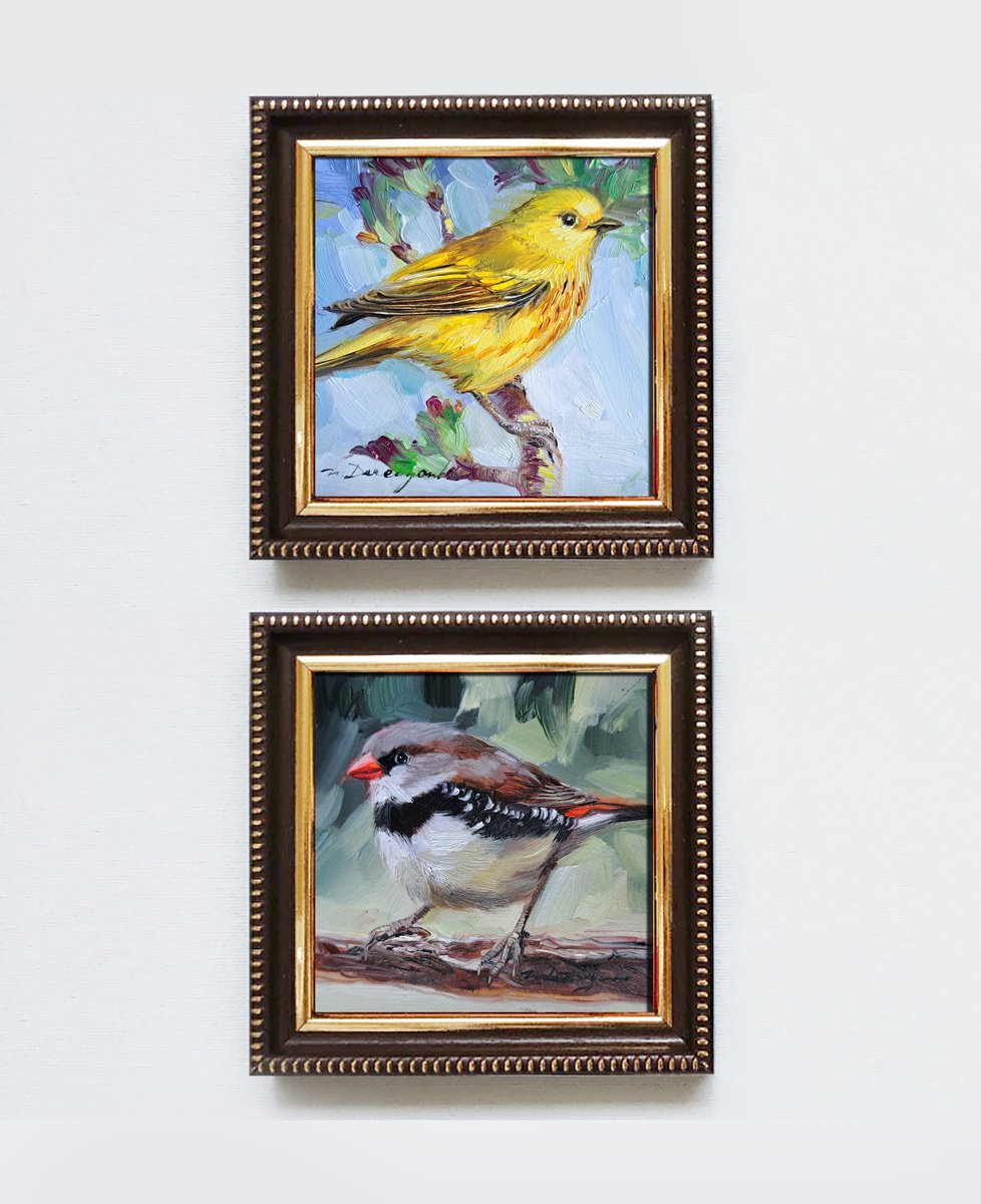 Impressionistic Animal Oil Painting By Nataly Derevyanko, 5 X 5", Small, Original Artwork