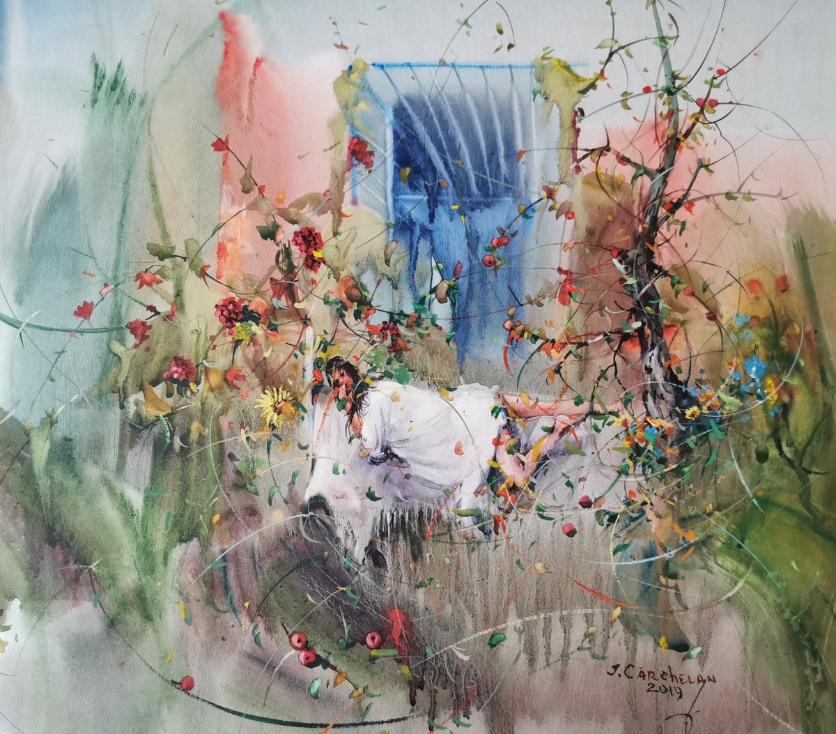 Carchelan Ion | Original Watercolour | The Autumn | 34 X 31Cm | Artwork For Sale On Artfinder