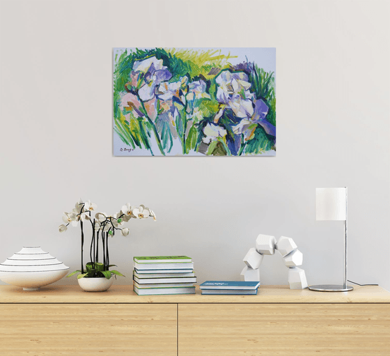 White Irises (plein air)