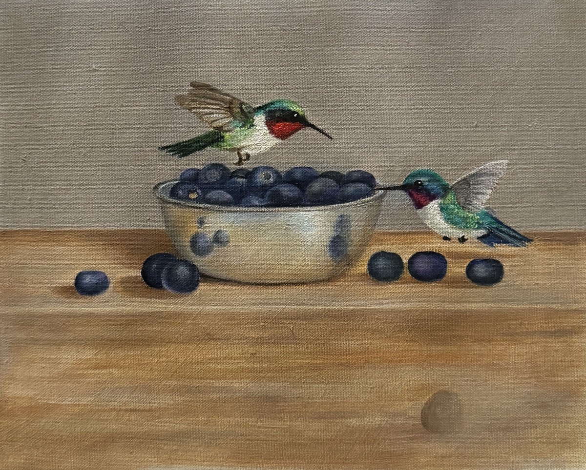 Photorealistic Oil Painting , Summer Visitors By Priyanka Singh, 10 X 8, Artwork For Sale On Artfinder