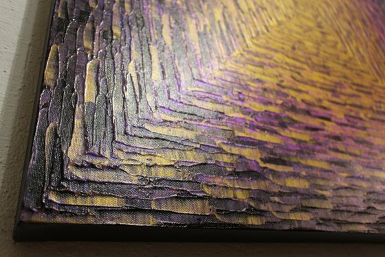 Large gold pink purple square gradient