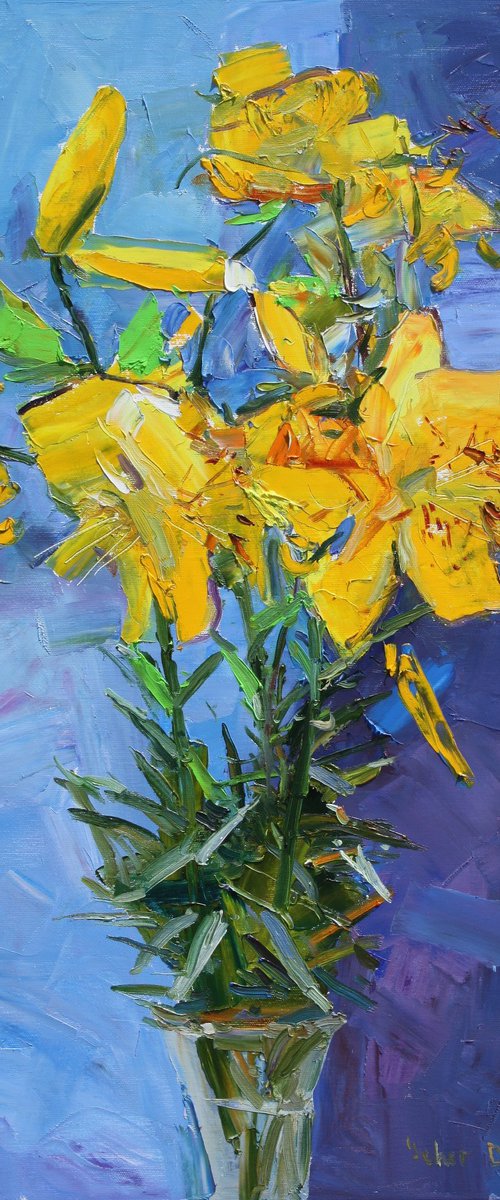 " Yellow lilies " by Yehor Dulin
