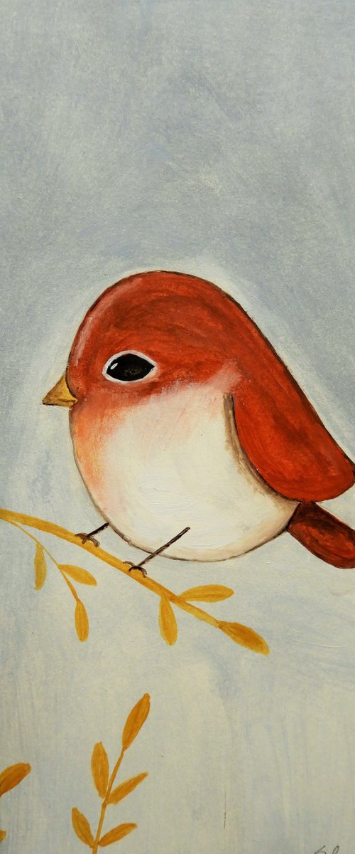 The small bird in red by Silvia Beneforti
