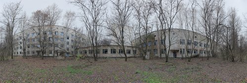 #73. Pripyat Hospital Yard 1 - XL size by Stanislav Vederskyi