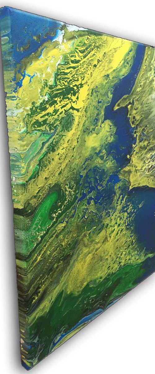 "What A Wonderful World" - Original Abstract PMS Acrylic Painting, 16 x 20 inches by Preston M. Smith (PMS)