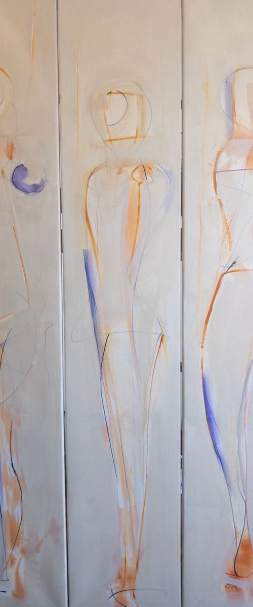 Post Scriptum 318. Triptych by Romuald Mulk Musiolik