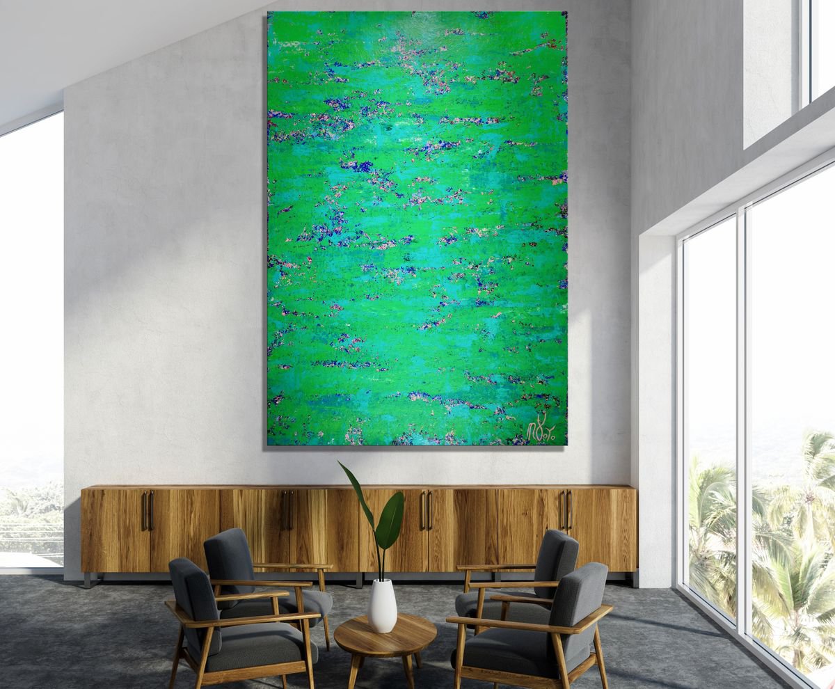 Emerald Spectra By Nestor Toro By Nestor Toro, 48 X 70, Artwork For Sale On Artfinder