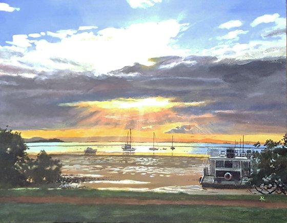 Sunset over Stradbroke Island