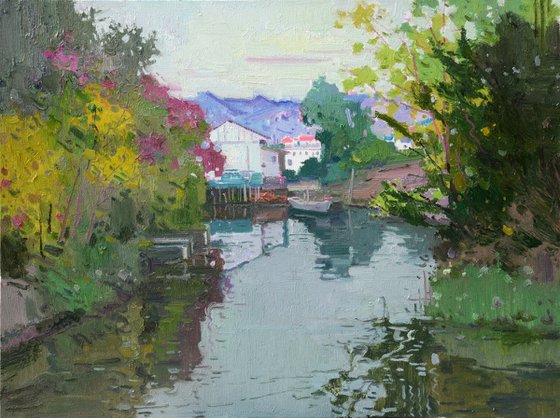 River in the village 216