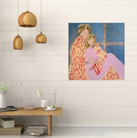 Mother Daughter Painting