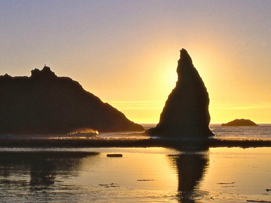 Sunset at Bandon Beach, Oregon