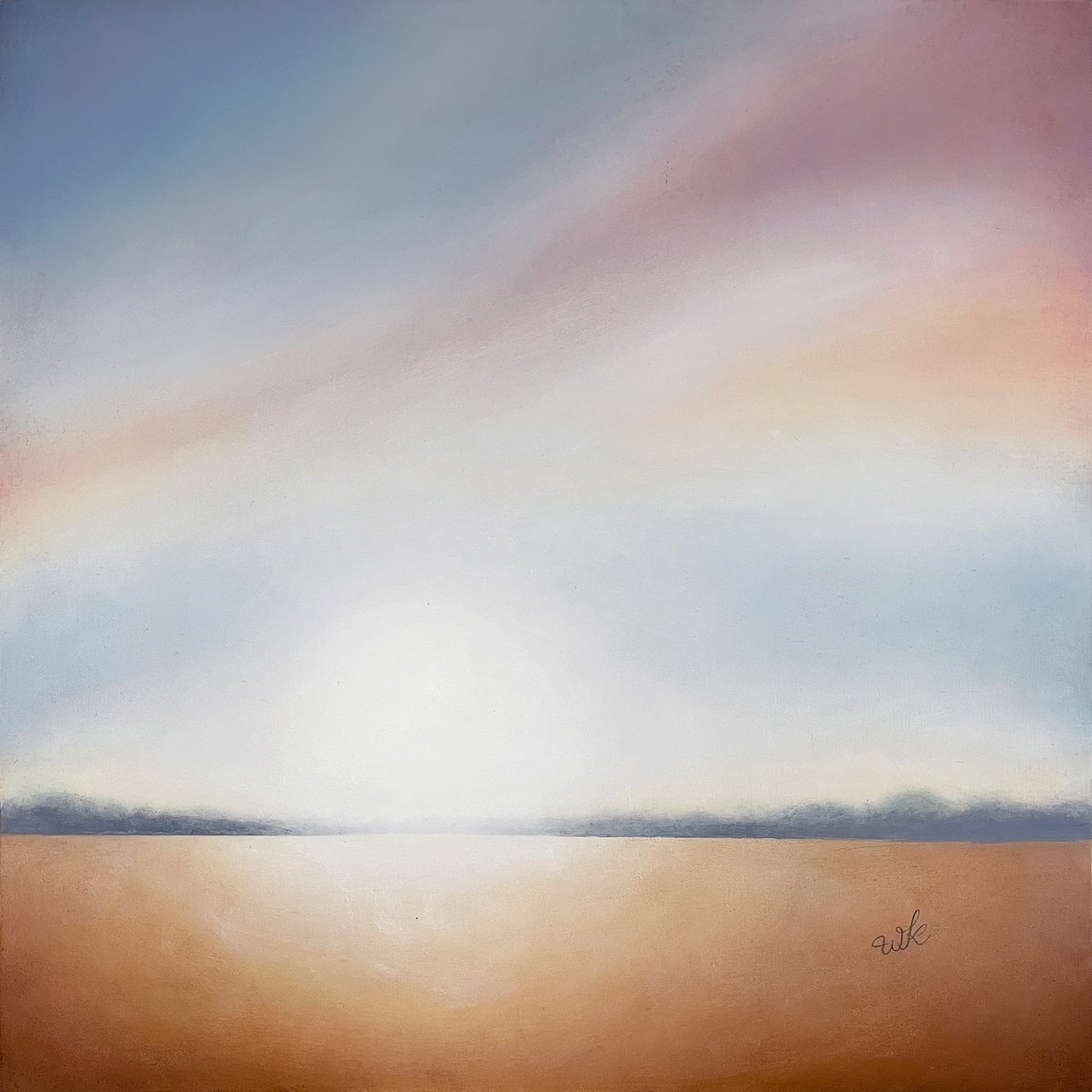 Impressionistic Abstract Oil Painting By Waldemar Kaliczak, 24 X 24", Afterimage #1, Original Artwork