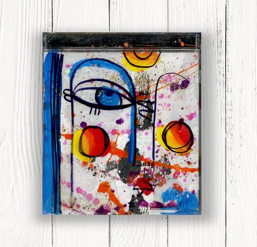 Mixed Media Funky Face 31 by Kathy Morton Stanion