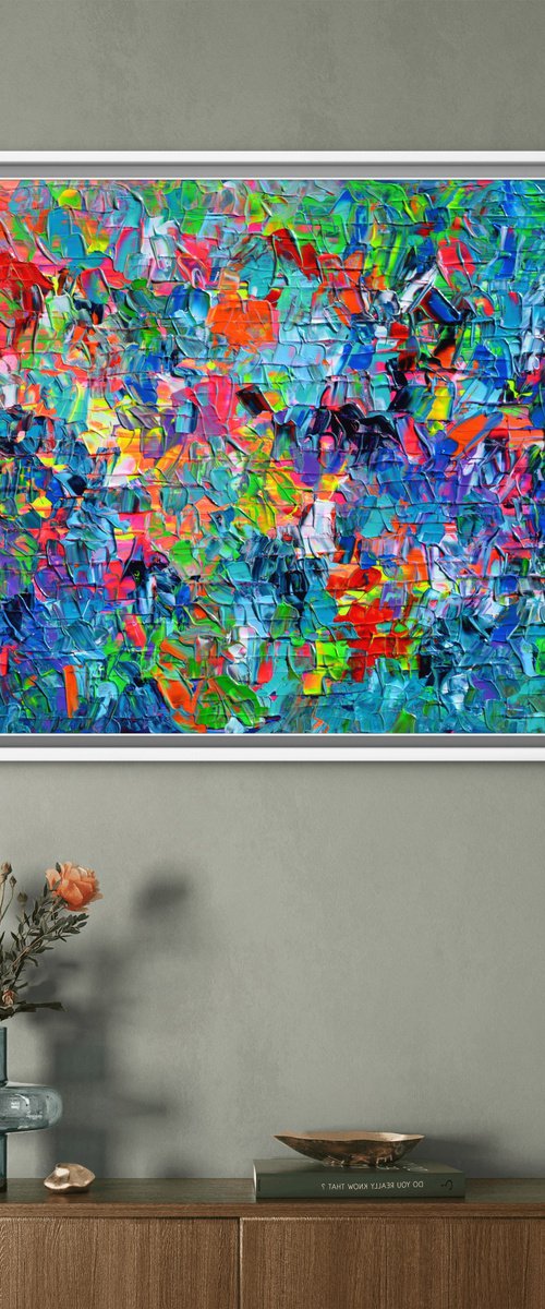 Palette 8 - Colorful Textured Abstract by Soos Tiberiu
