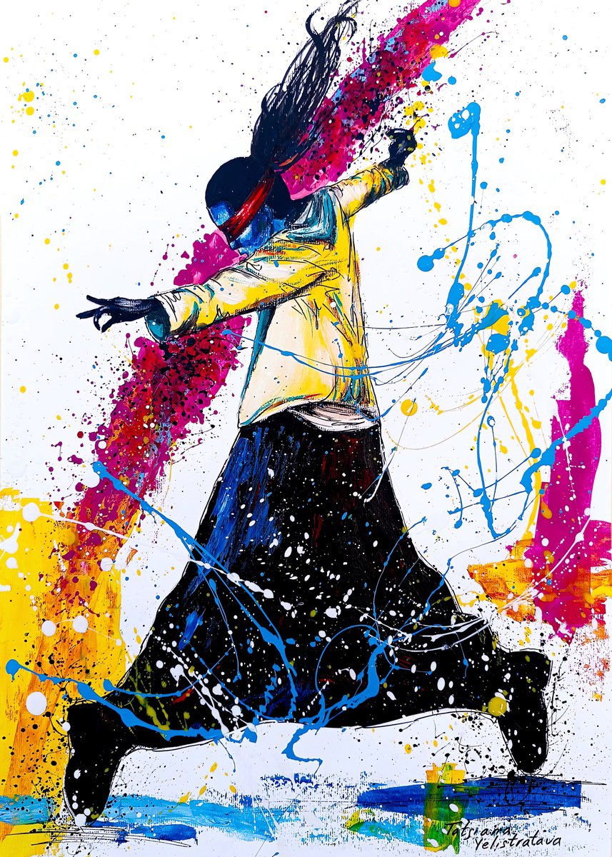 Urban And Pop Acrylic Painting , Beyond The Edge Of The Self. By Tatsiana Yelistratava, 14 X 20, Artwork For Sale On Artfinder