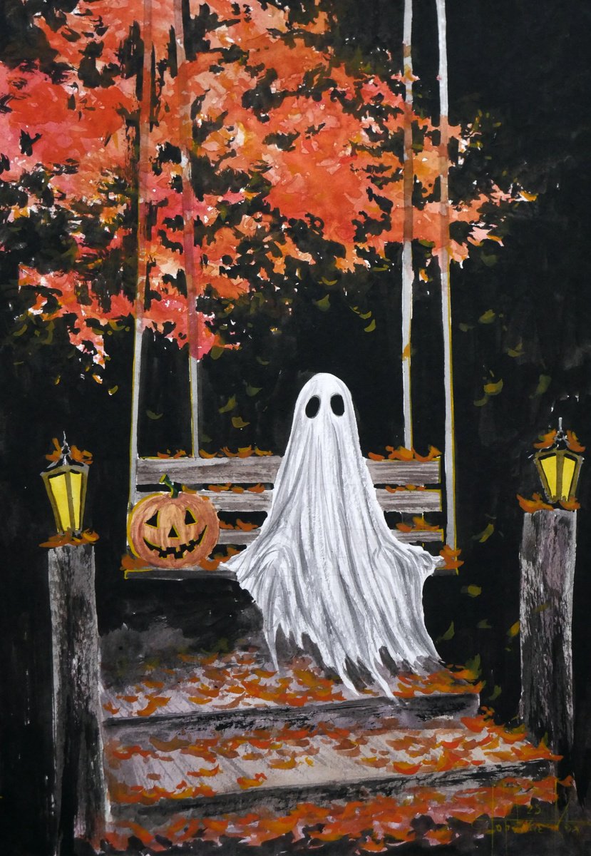 Illustrative Watercolour , Ghost By Eugene Gorbachenko, 12 X 16, Artwork For Sale On Artfinder