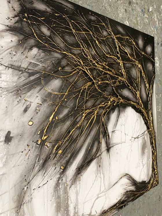 Midas Tree XL Gold 180cm x 90cm