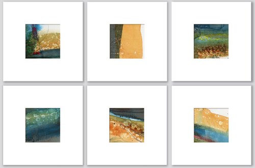 Abstract Composition Collection 15 - 6 Abstract Paintings by Kathy Morton Stanion