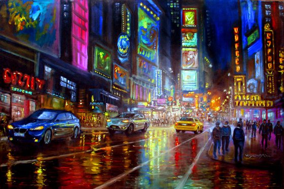 New York City Lights 4. 36x24 inches