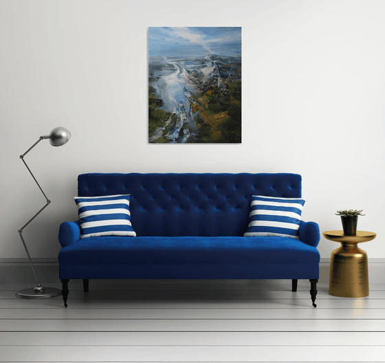 " Agartha - Northern glacier ".... SPECIAL PRICE !!!  W 80 x H 100 cm