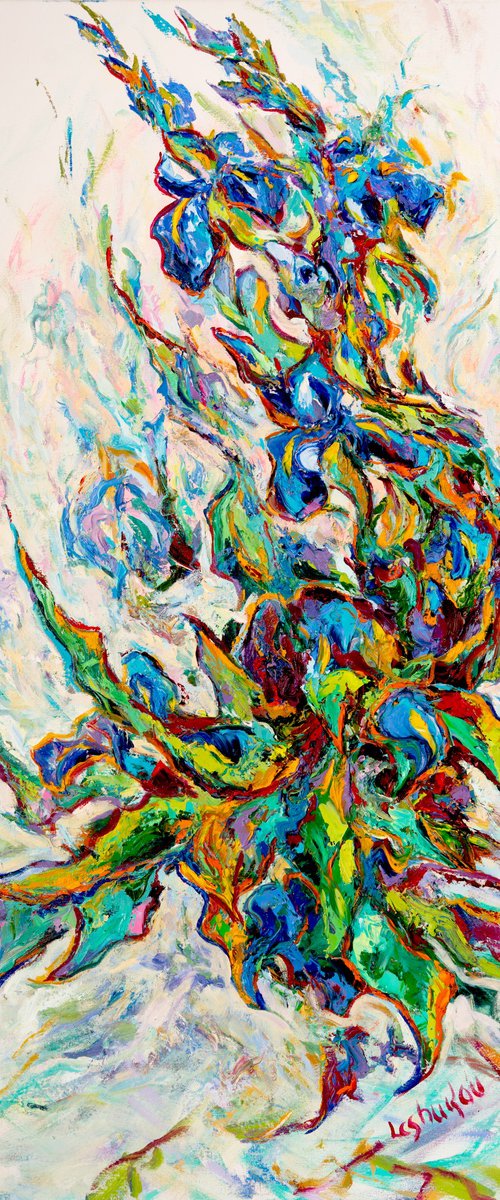Blue Irises Dance by Vitaly Leshukov Soldatov