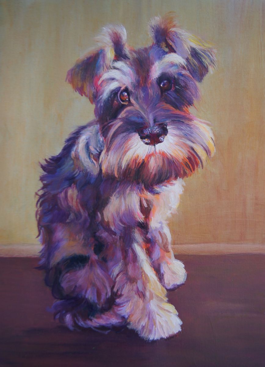  Sad Puppy By Karen Wilcox, 12 X 16, Artwork For Sale On Artfinder