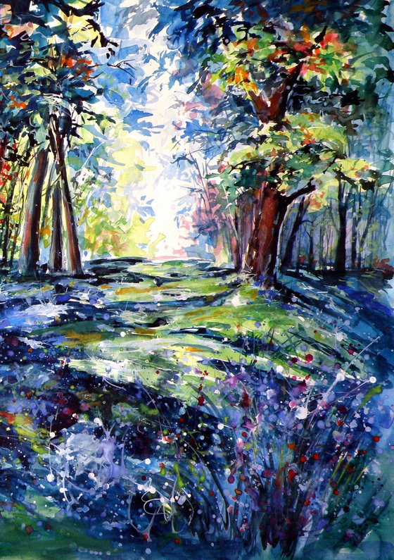 Forest with flowers